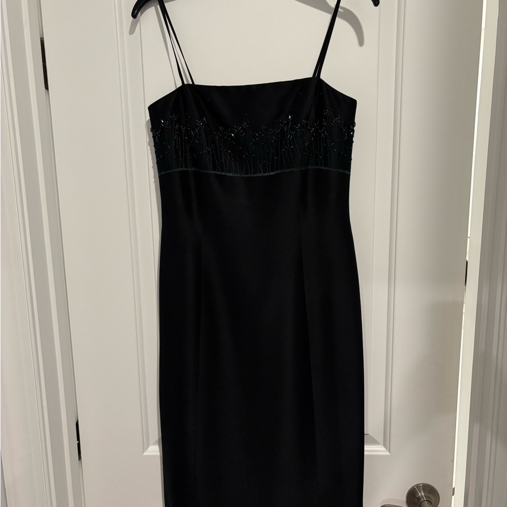 Ann Taylor Elegant Black Silk Strapless Dress
